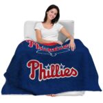 philadelphia phillies grunge texture blue blanket latest model