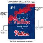 philadelphia phillies grunge texture blue blanket new arrival