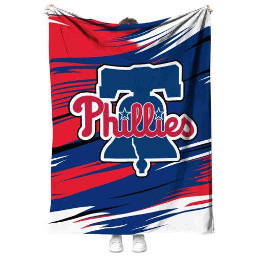 philadelphia phillies paint streaks blue white blanket best selling