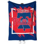 philadelphia phillies splatter effect blue blanket best selling