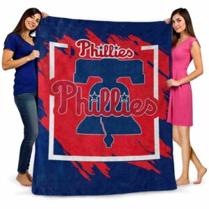 philadelphia phillies splatter effect blue blanket fashion forward