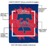 philadelphia phillies splatter effect blue blanket new arrival