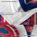 philadelphia phillies splatter effect blue blanket premium grade