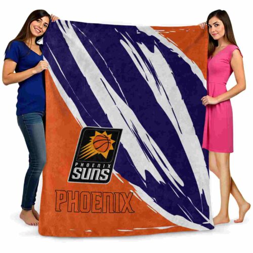 phoenix suns brushstrokes purple white blanket fashion forward