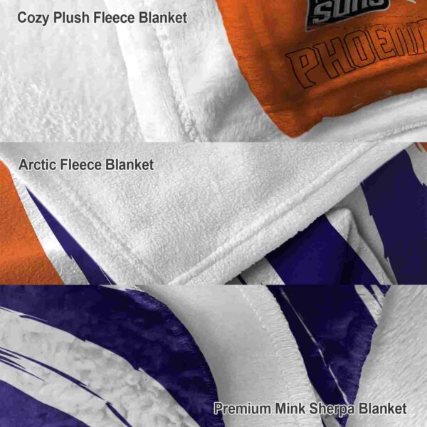 phoenix suns brushstrokes purple white blanket premium grade