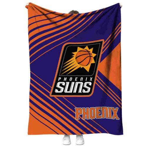 phoenix suns diagonal stripes purple blanket best selling