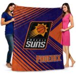 phoenix suns diagonal stripes purple blanket best selling