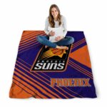 phoenix suns diagonal stripes purple blanket best selling