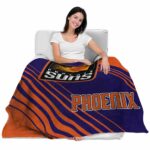 phoenix suns diagonal stripes purple blanket best selling