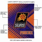 phoenix suns diagonal stripes purple blanket best selling