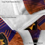 phoenix suns diagonal stripes purple blanket best selling