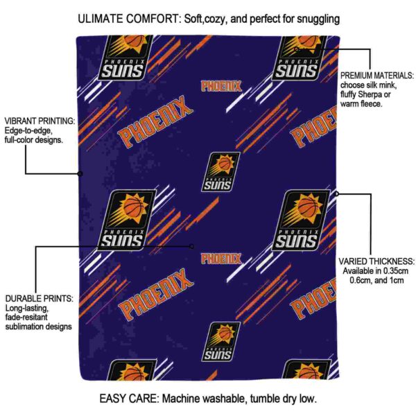 phoenix suns fan spirit purple blanket new arrival