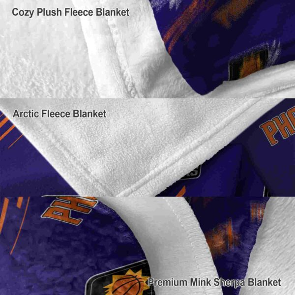 phoenix suns fan spirit purple blanket premium grade