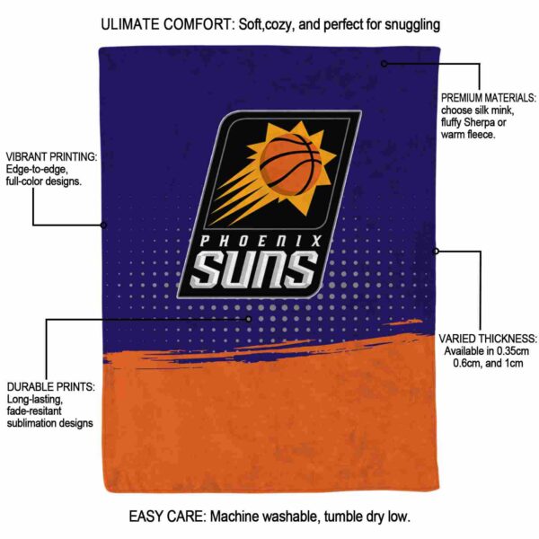 phoenix suns gradient dots purple blanket new arrival