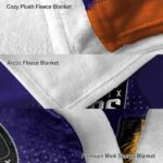 phoenix suns gradient dots purple blanket premium grade