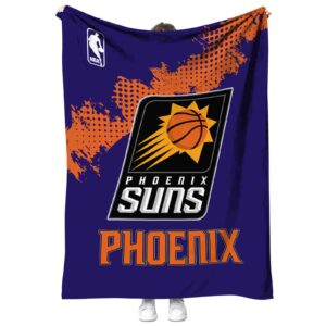 phoenix suns grunge texture purple blanket best selling