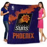 phoenix suns grunge texture purple blanket best selling