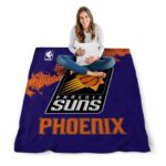 phoenix suns grunge texture purple blanket best selling