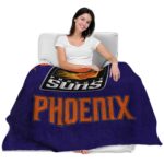 phoenix suns grunge texture purple blanket best selling