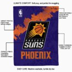 phoenix suns grunge texture purple blanket best selling