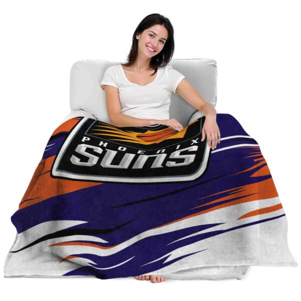 phoenix suns paint streaks purple white blanket latest model