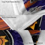 phoenix suns paint streaks purple white blanket premium grade