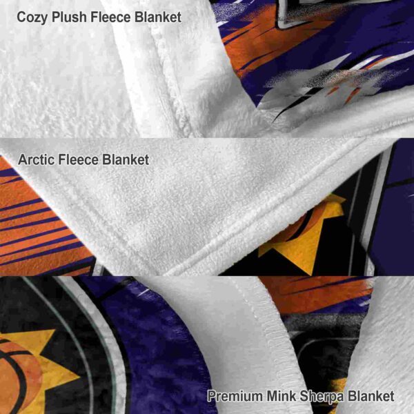 phoenix suns paint streaks purple white blanket premium grade
