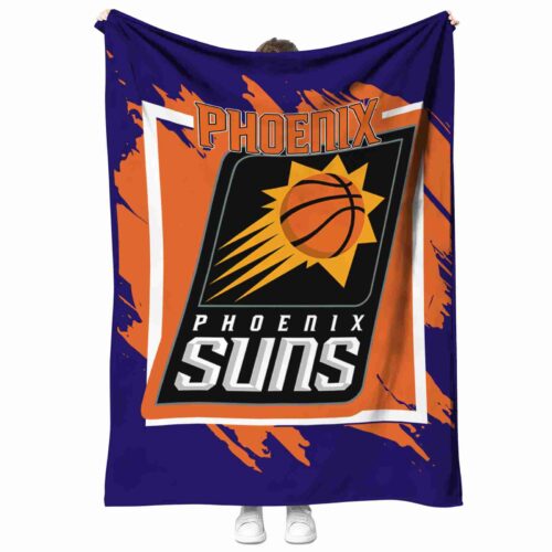 phoenix suns splatter effect purple blanket best selling