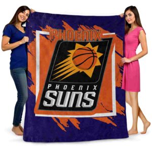 phoenix suns splatter effect purple blanket fashion forward