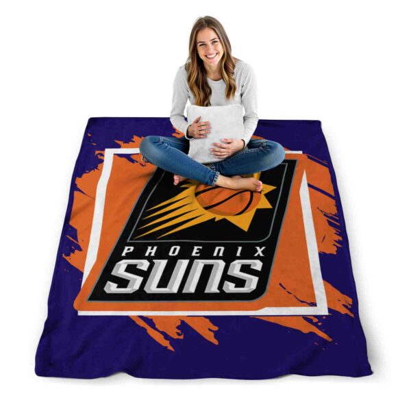 phoenix suns splatter effect purple blanket high quality