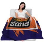 phoenix suns splatter effect purple blanket latest model