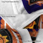 phoenix suns splatter effect purple blanket premium grade