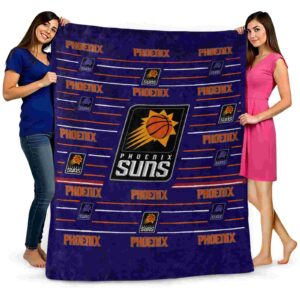 phoenix suns striped pattern purple blanket fashion forward