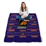phoenix suns striped pattern purple blanket high quality
