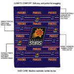 phoenix suns striped pattern purple blanket new arrival