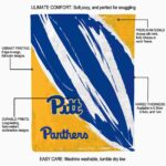 pittsburgh panthers brushstrokes royal blue white blanket new arrival