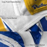pittsburgh panthers brushstrokes royal blue white blanket premium grade