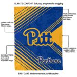 pittsburgh panthers diagonal stripes royal blue blanket new arrival