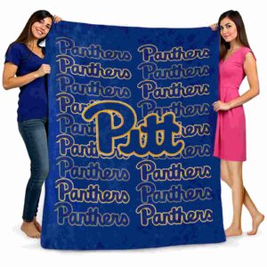 pittsburgh panthers fan pride royal blue blanket fashion forward