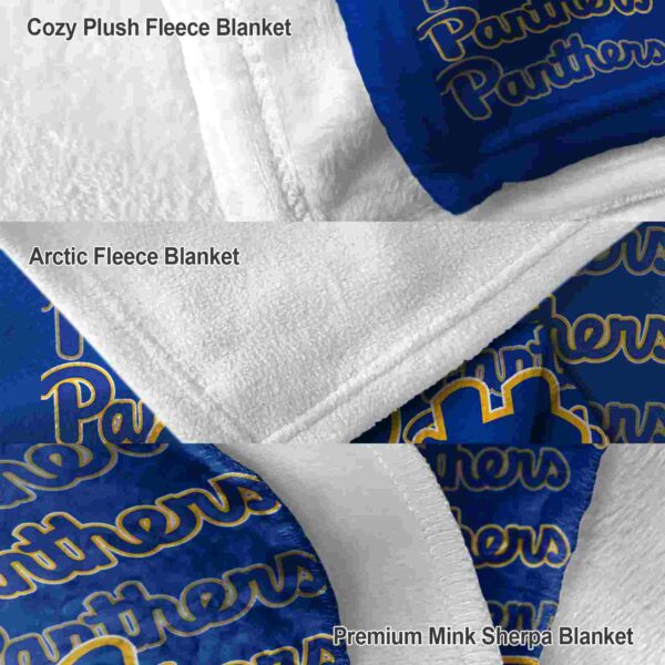 pittsburgh panthers fan pride royal blue blanket premium grade