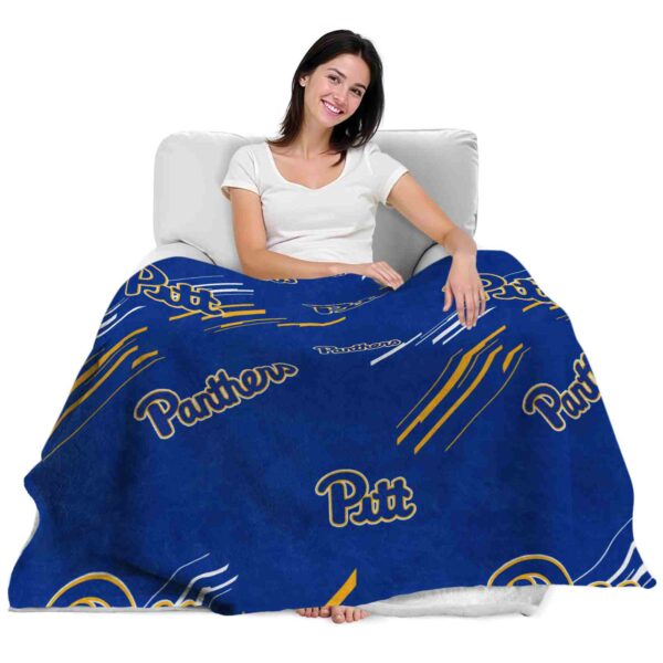 pittsburgh panthers fan spirit royal blue blanket latest model