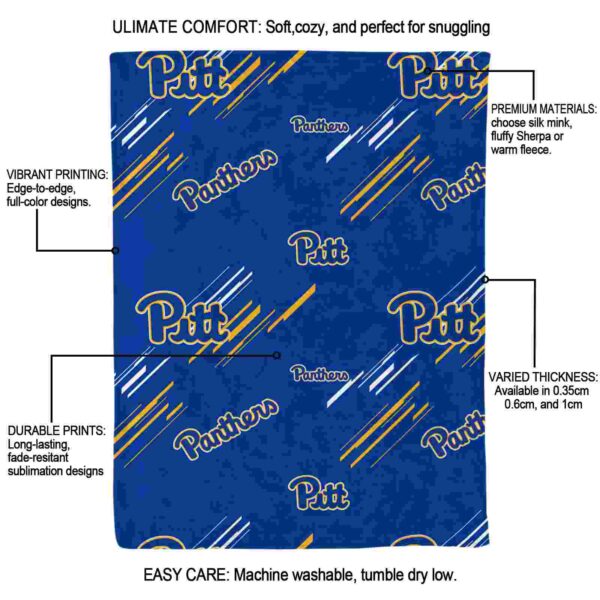 pittsburgh panthers fan spirit royal blue blanket new arrival