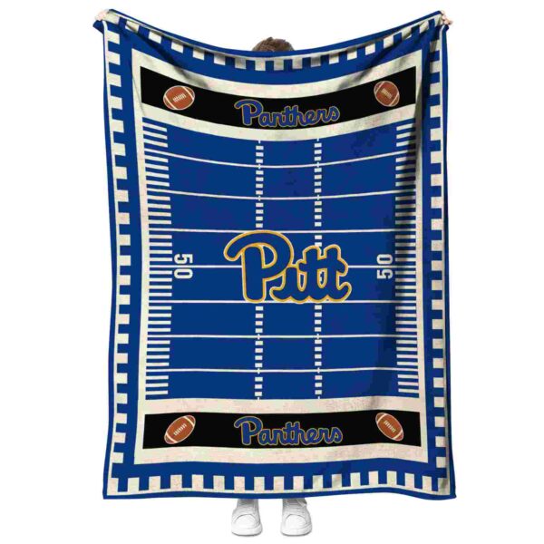 pittsburgh panthers football field royal blue blanket best selling