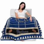 pittsburgh panthers football field royal blue blanket latest model