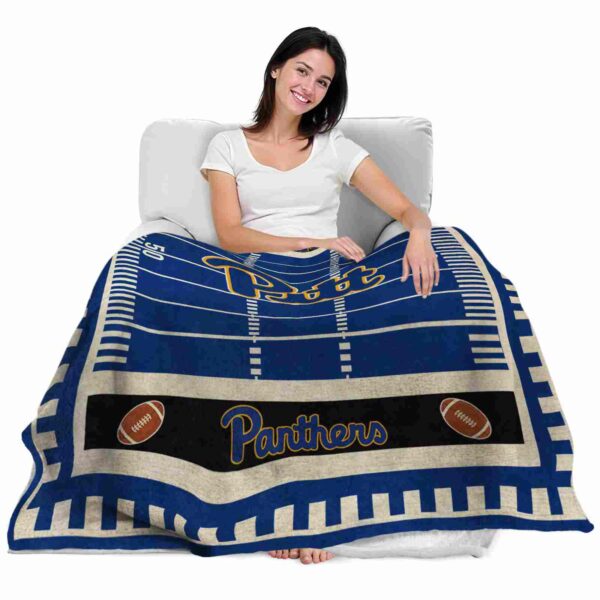 pittsburgh panthers football field royal blue blanket latest model