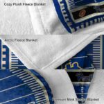 pittsburgh panthers football field royal blue blanket premium grade