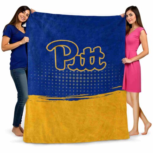pittsburgh panthers gradient dots royal blue blanket fashion forward