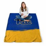 pittsburgh panthers gradient dots royal blue blanket best selling