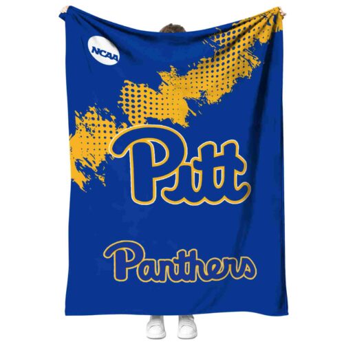 pittsburgh panthers grunge texture royal blue blanket best selling