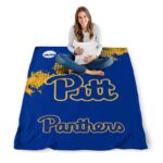 pittsburgh panthers grunge texture royal blue blanket best selling